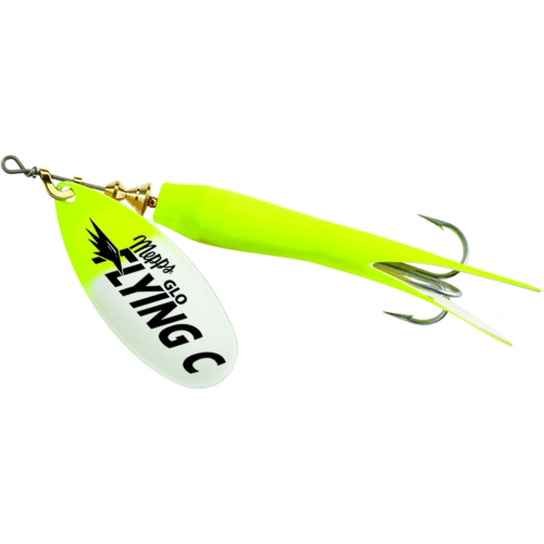 Mepps Flying C Spinner Hot Chartreuse/Glo Chartreuse; 7/8 oz.