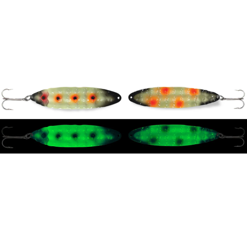 double spoon fishing lures Moonshine Moonchip Double Glow Series Spoon