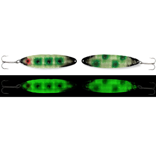 double spoon fishing lures Moonshine Magnum Trolling Trouble kind deep hammered pattern Moonshine Two-Face Shiver Spoon 1/12oz
