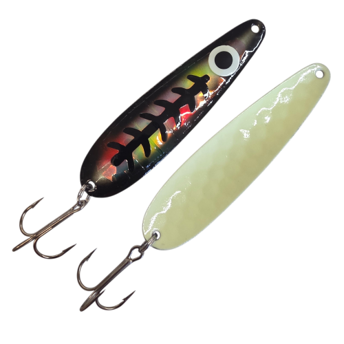 chrome plating fishing lures Charlie Graves Plated & Painted Surfland Bait and Tackle The 6th Sense Magnum Spoon 170 is a purpose Mr. Chrome Trolling Spoon -