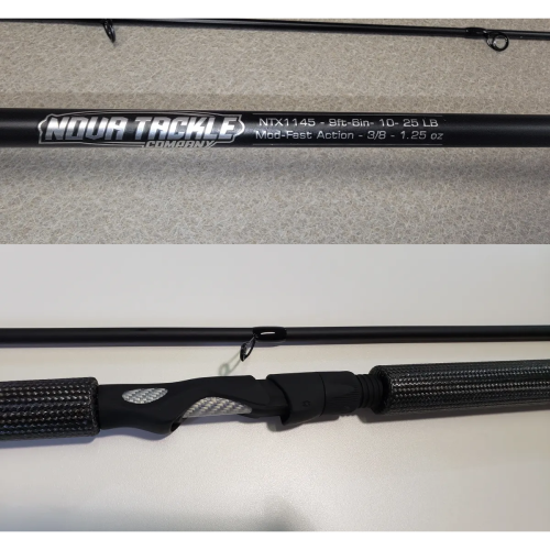 Nova Tackle NTX1145 9'6", 2 piece, 10-25lb Spinning Rod with Carbon Fiber Grip