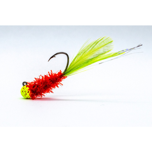 Tungsten Shimmer Jig 1/16oz / Chartreuse/Red / 2 Pack