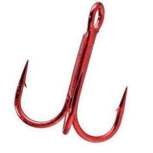  Sanhu Red Treble Hooks Size 10 100 Count : Sports & Outdoors