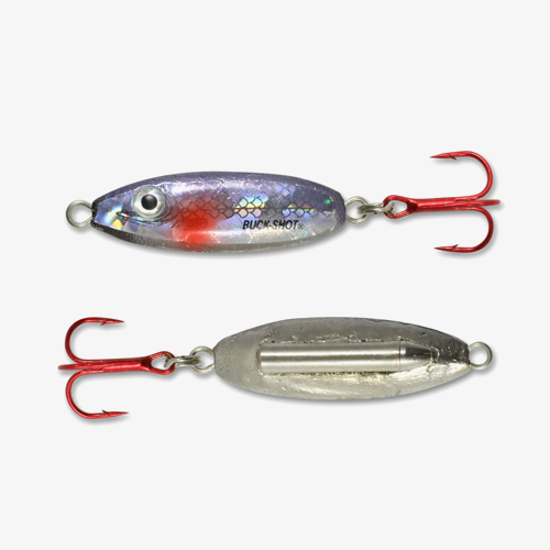  Northland Fishing Tackle Buck-Shot Ice Fishing Rattle Spoon,  Assorted Colors, 1/8 Oz, 3/Cd : Sports & Outdoors
