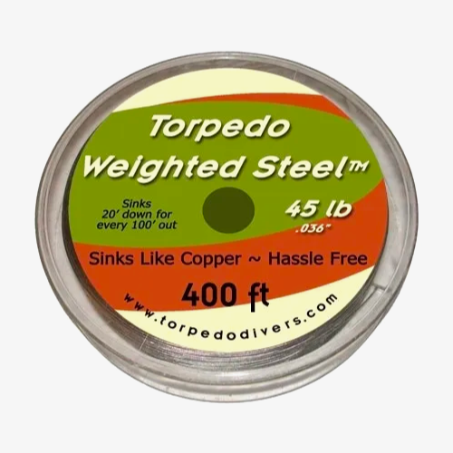 Torpedo Weighted Steel Trolling Wire Line 400 ft. P0088